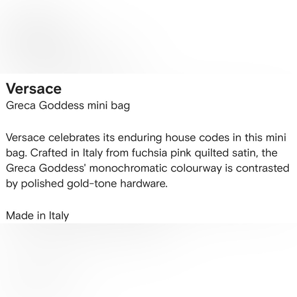 Versace Greca Goddess Silk Mini Bag Hot Pink with Crystal Embellishments - Picture 10 of 11